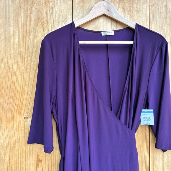 Kiyonna NWOT Purple Essential Wrap Dress Sz 2X - Picture 3 of 6